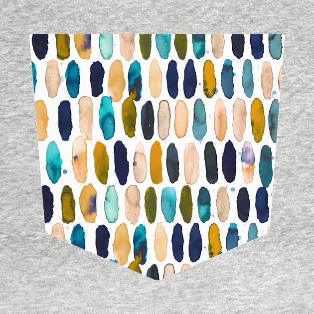 Pocket - PILLS BLUE OCRE WHITE BG by ninoladesign